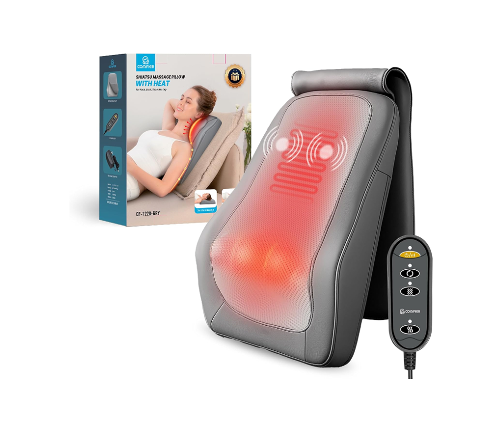 COMFIER Masseur de Nuque avec Chaleur, Appareil de Massage Shiatsu 3D