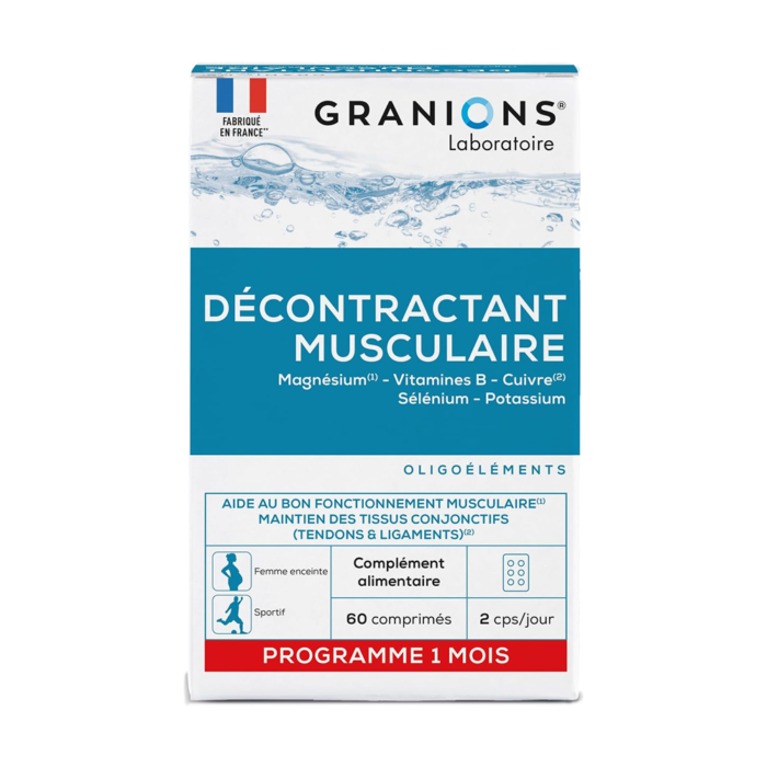 GRANIONS Décontractant Musculaire – 60 comprimés