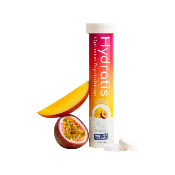 HYDRATIS – Pastilles Hydratation Electrolytes – Mangue Passion – Améliore l’Hydratation et Favorise l’Énergie – Formule Isotonique – Sport. Récupération. Bien-être (20 Pastilles)