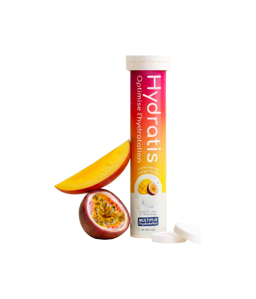 HYDRATIS – Pastilles Hydratation Electrolytes – Mangue Passion – Améliore l’Hydratation et Favorise l’Énergie – Formule Isotonique – Sport. Récupération. Bien-être (20 Pastilles)