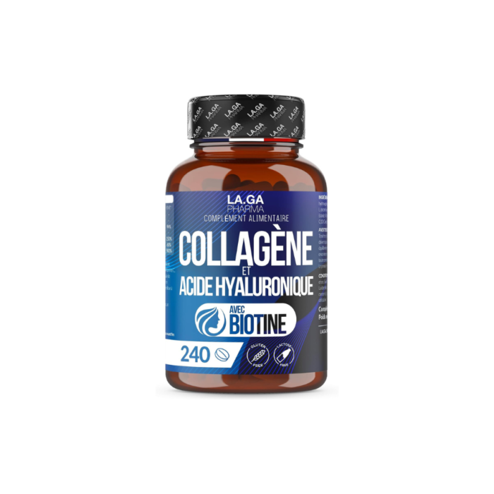 Collagene et Acide Hyaluronique avec Biotine. 240 comprimés à haute dose pour Cheveux, Peau, Ongles et Articulations. Collagene, Acide Hyaluronique, Coenzyme q10, Zinc et Vitamines C + E.