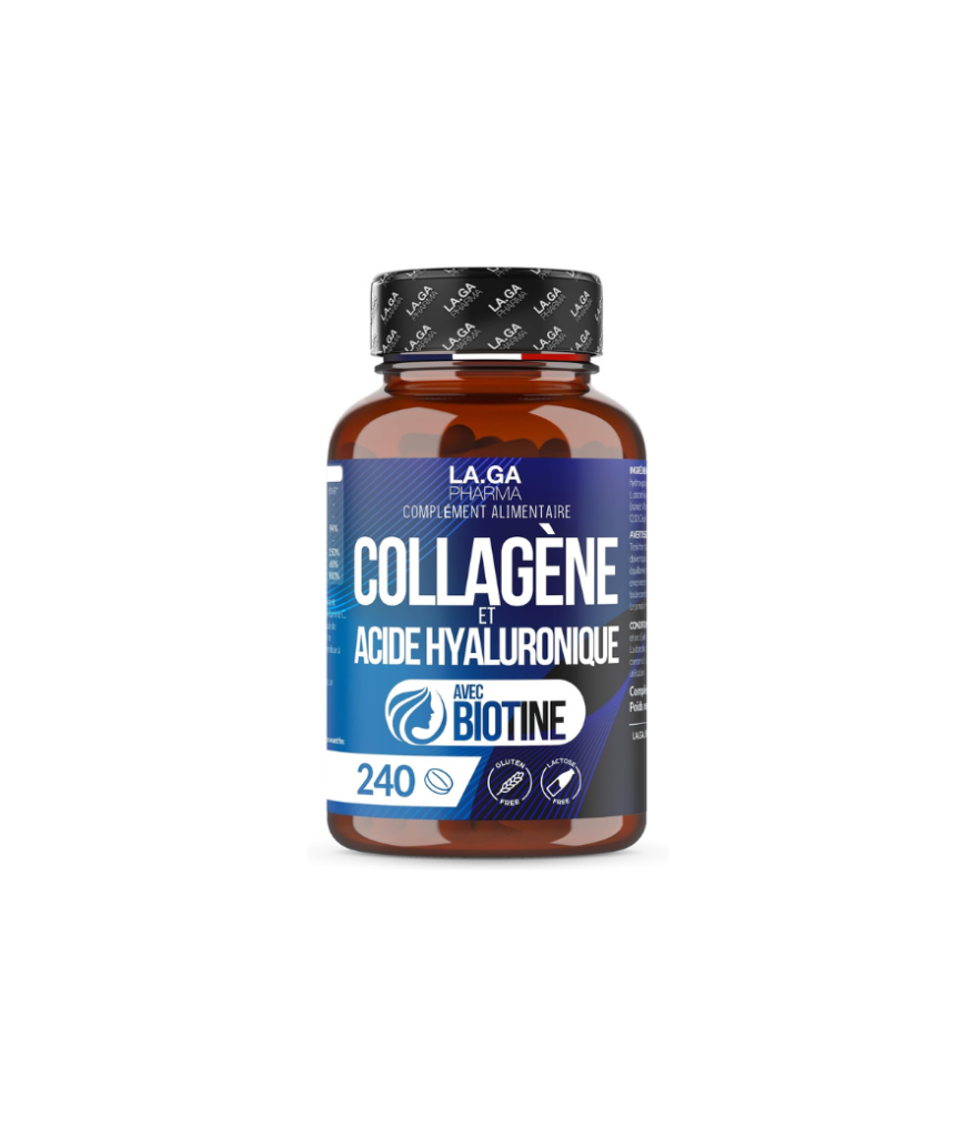 Collagene et Acide Hyaluronique avec Biotine. 240 comprimés à haute dose pour Cheveux, Peau, Ongles et Articulations. Collagene, Acide Hyaluronique, Coenzyme q10, Zinc et Vitamines C + E.