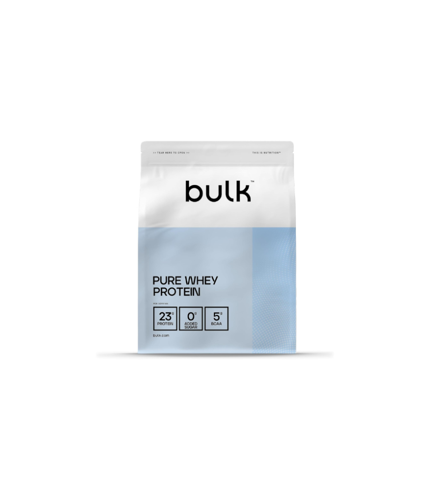 Bulk Pure Whey Protéine en Poudre, Vanille, 23g Protéines 5g BCAA portion, Shake de Whey, Faible en sucre, Favorise la croissance la récupération musculaires, Mélange facile, 1kg