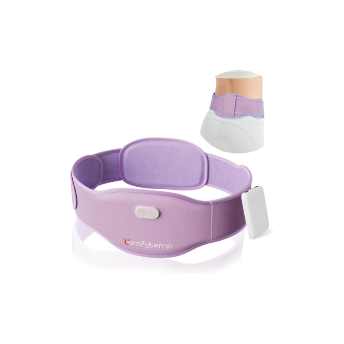Comfytemp Ceinture Menstruelle Chauffante Grande Taille, avec 5000mAh, pour le Ventre et le Dos Pendant les Règles, 150x16cm, Ceinture Chauffage sans Fil, pour les Mères et les Femmes