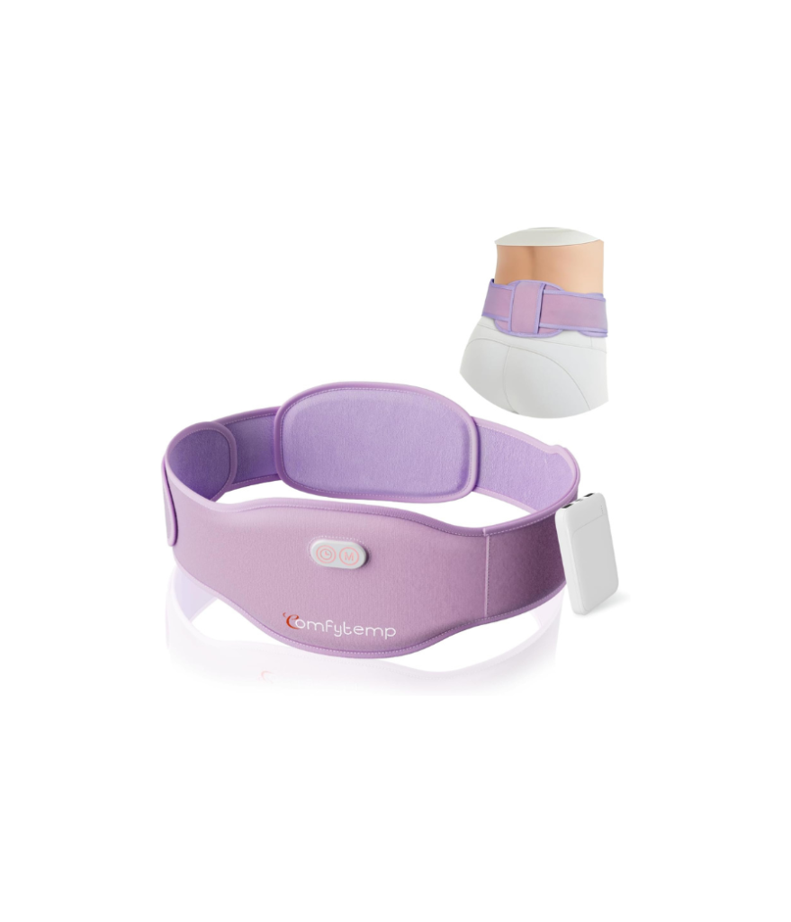 Comfytemp Ceinture Menstruelle Chauffante Grande Taille, avec 5000mAh, pour le Ventre et le Dos Pendant les Règles, 150x16cm, Ceinture Chauffage sans Fil, pour les Mères et les Femmes