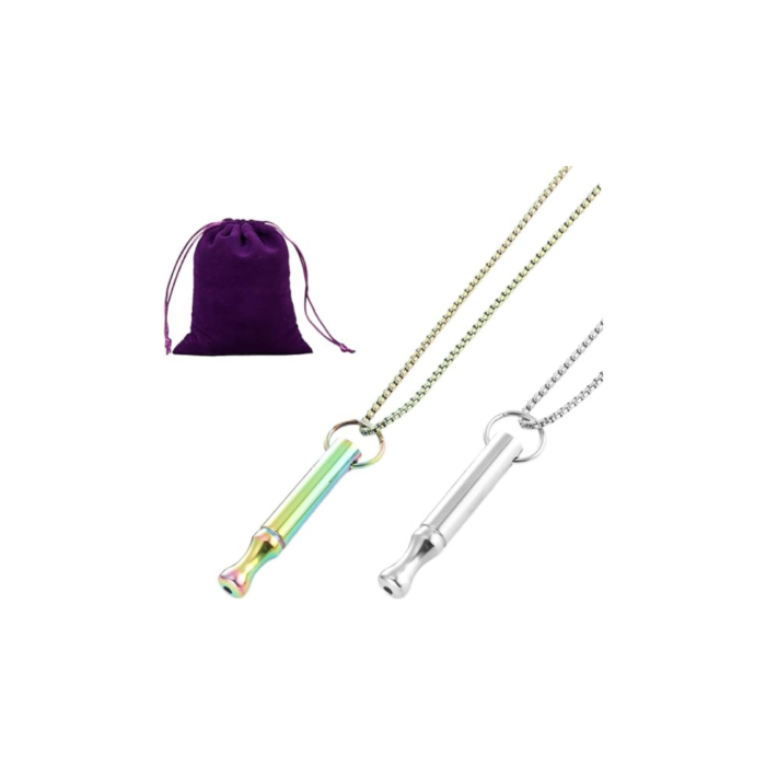 Collier 2 pièces en acier inoxydable, collier respiratoire, collier au design créatif, collier unisexe, collier réglable, collier tendance et exquis, Acier inoxydable
