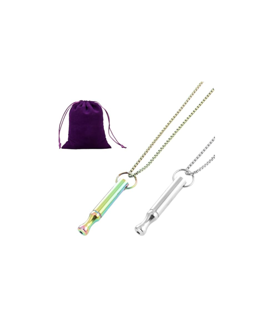 Collier 2 pièces en acier inoxydable, collier respiratoire, collier au design créatif, collier unisexe, collier réglable, collier tendance et exquis, Acier inoxydable