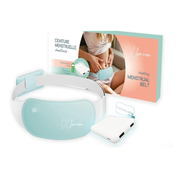 Ceinture Chauffante Menstruelle Avec Batterie USB-C & A – Soulage Règles Douloureuses, Endométriose
