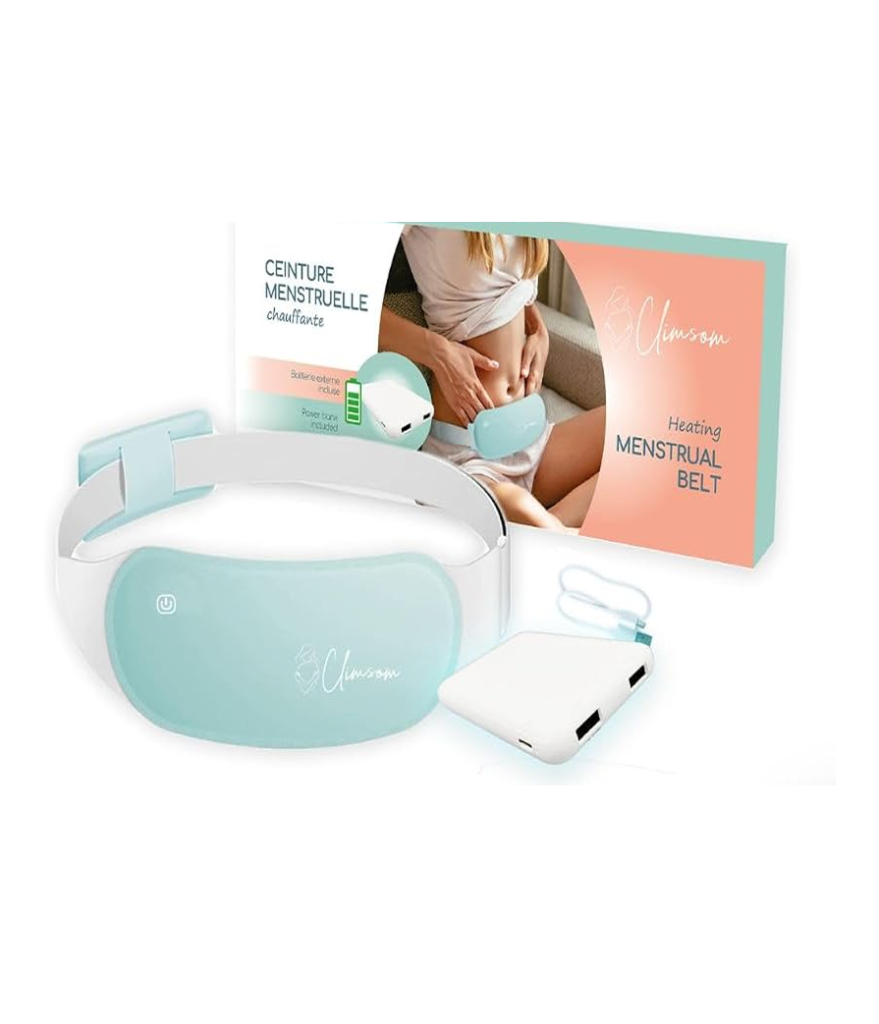 Ceinture Chauffante Menstruelle Avec Batterie USB-C & A – Soulage Règles Douloureuses, Endométriose