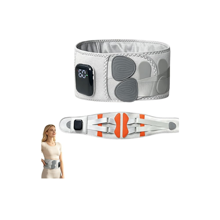 Ceinture chauffante, avec module de commande amovible, 3 niveaux de massage, 5 réglages de température, système de thérapie par impulsion dorsale, cadeau pour hommes et femmes