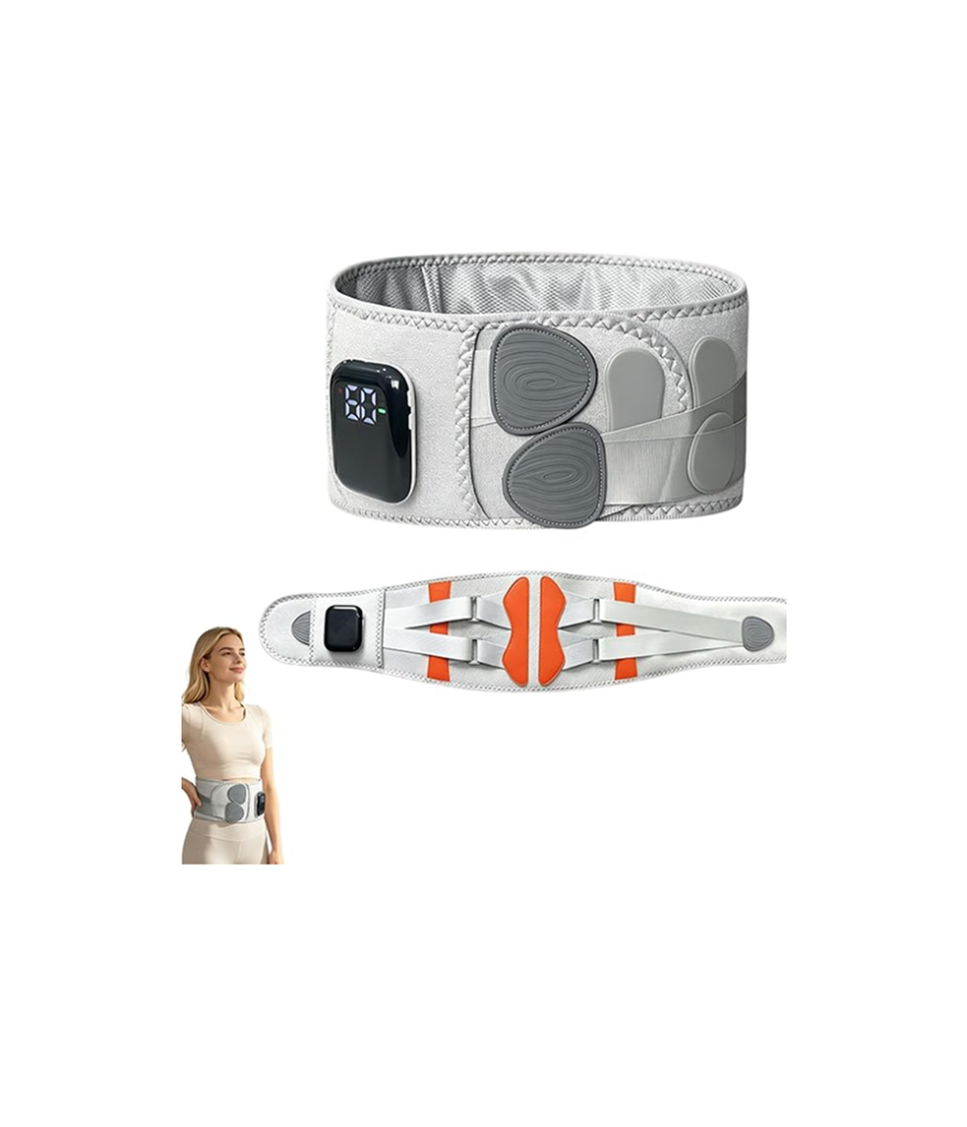 Ceinture chauffante, avec module de commande amovible, 3 niveaux de massage, 5 réglages de température, système de thérapie par impulsion dorsale, cadeau pour hommes et femmes