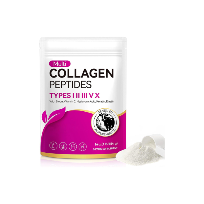 Poudre de Collagène CCKULOOB – 454 g avec Vitamine C et Biotine