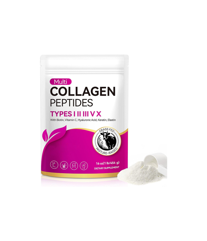 Poudre de Collagène CCKULOOB – 454 g avec Vitamine C et Biotine