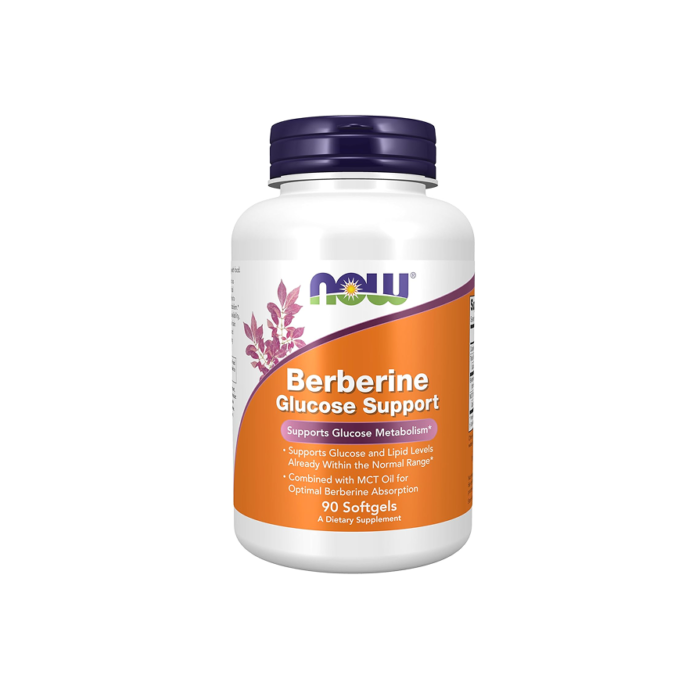 NOW Supplements, Berberine Glucose Support, With MCT Oil, 90 Softgels