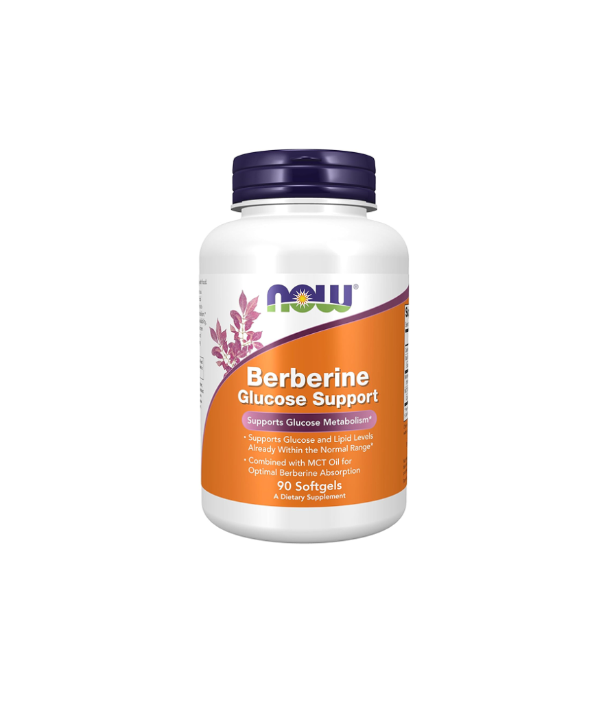 NOW Supplements, Berberine Glucose Support, With MCT Oil, 90 Softgels